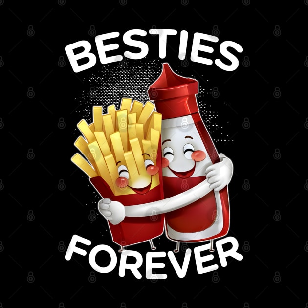 Besties Forever Ketchup & Fries Friendship Best Food Friend by JJDezigns