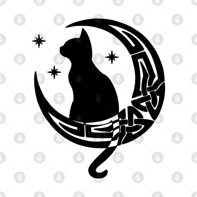 Celtic Moon Cat by DepicSpirit