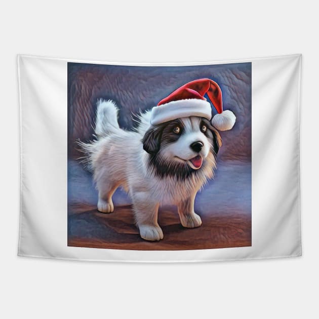 Christmas Pup Apparel Tapestry by Topher's Emporium