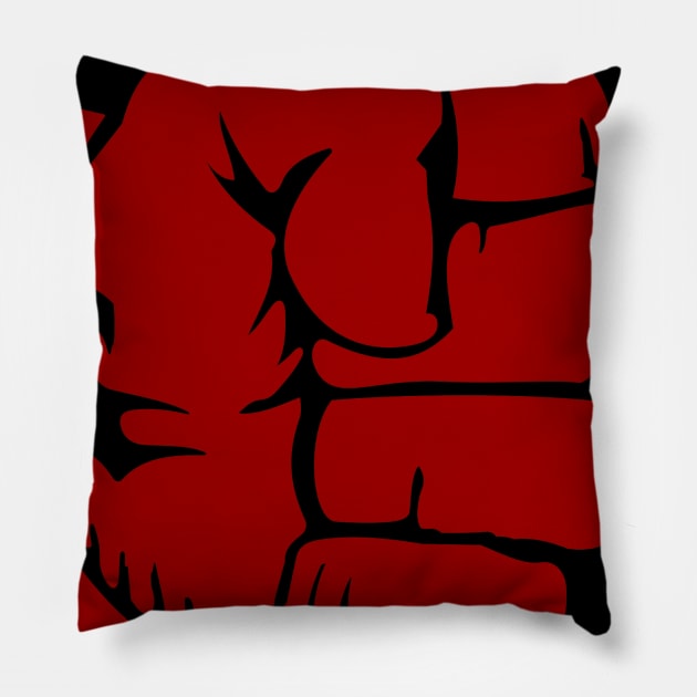 RED HULK SMASH!! Pillow by x3rohour