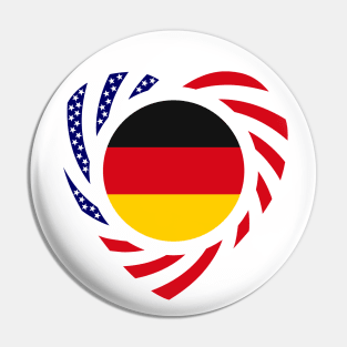 German American Multinational Patriot Flag (Heart) Pin