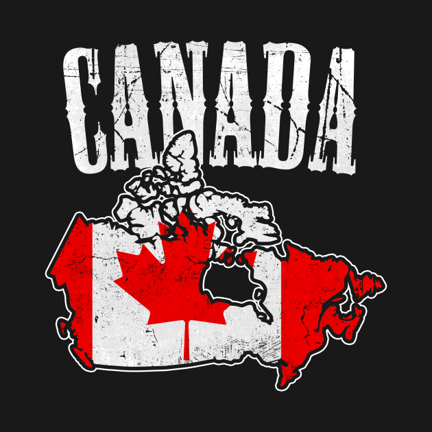 Disover Canada Flag / Map - Canada Flag - T-Shirt