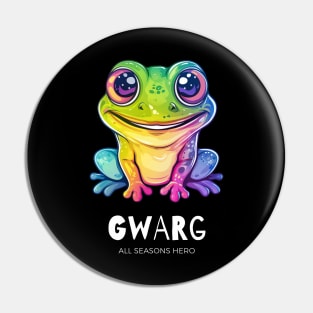 Funny outfit for know-it-all, frog, toad, gift "GWARG" Pin