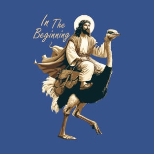 Jesus Riding A Ostrich T-Shirt