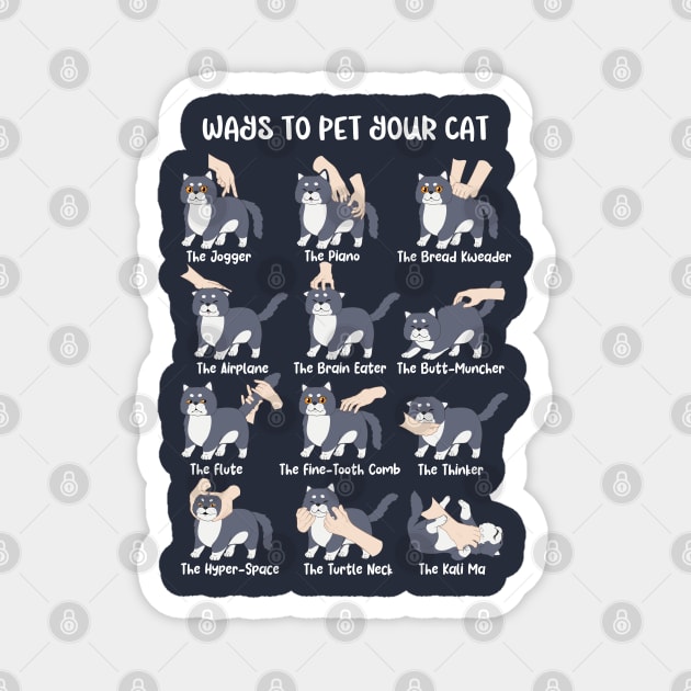 Ways To Pet Your Cat Magnet by GoshWow 