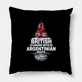 British Grown With Argentinian Roots - Gift for Argentinian With Roots From Argentina Pillow