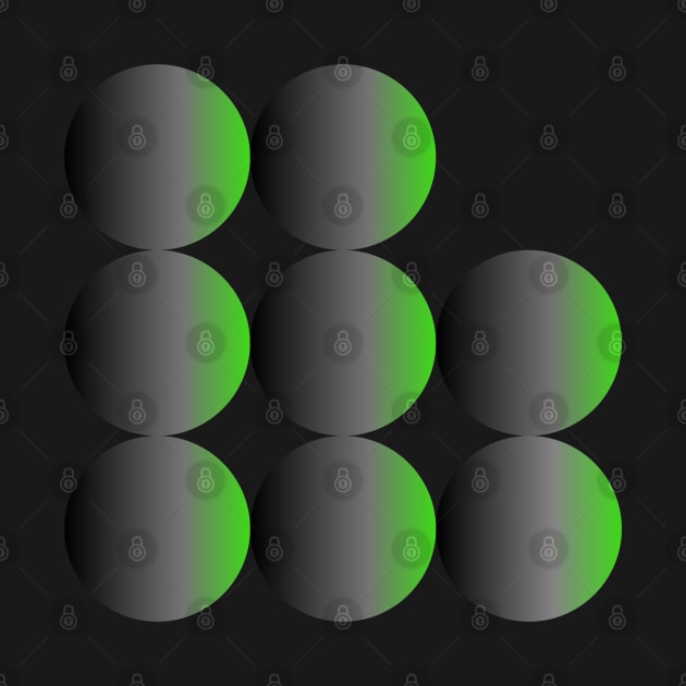 Green Gradient Spheres by 1001Kites