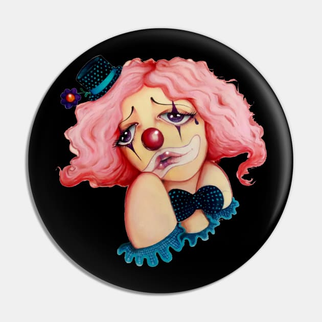 sad clown Pin by theprivategallery