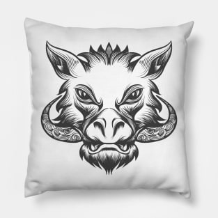 Boar head Pillow