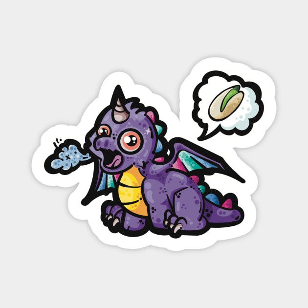 Pistachio The Dragon Magnet by BearishART Creations