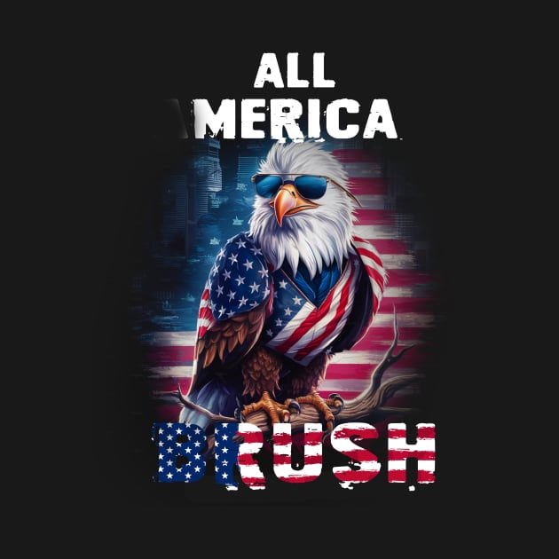 All Merica Brush Eagle USA 4th July by CoolFuture