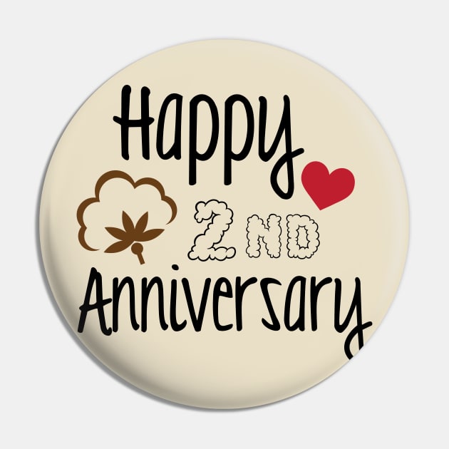 Happy 2nd Anniversary Pin by justSVGs
