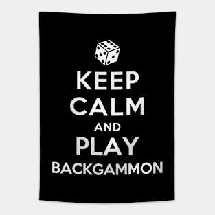 Keep Calm and Play Backgammon Tapestry