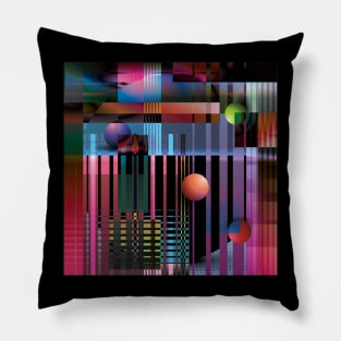 Colorful geometric abstract composition Pillow