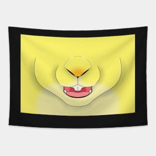 Sugar Yellow Bunny Face Tapestry