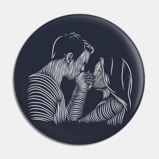 kissing a silhouette Pin