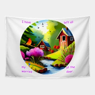 Relaxation and sleep mantra Tapestry