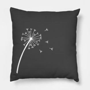 Simple Dandelion Doodle Style Pillow