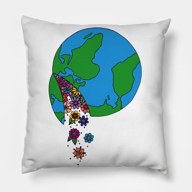 Beautiful Earth Pillow by HLeslie Design
