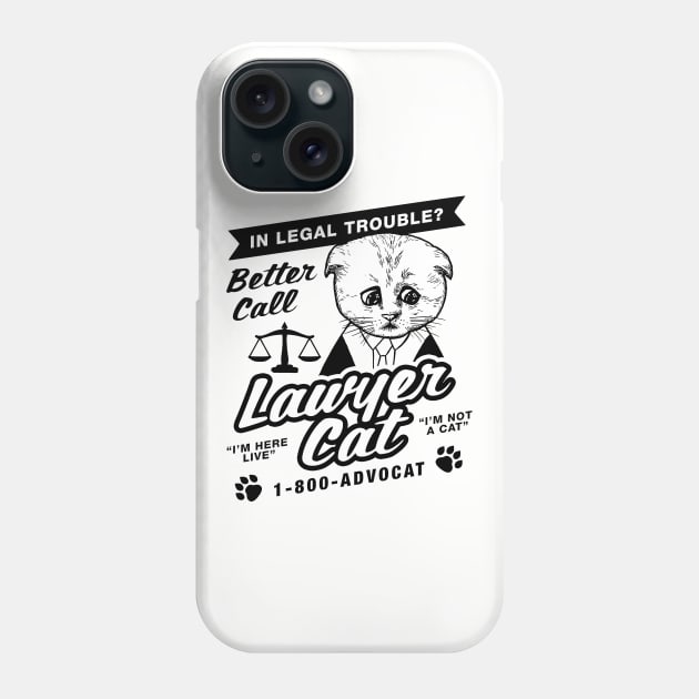 Lawyer Cat Phone Case by claudirons