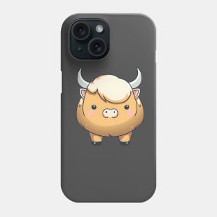 Brown cow bull Phone Case