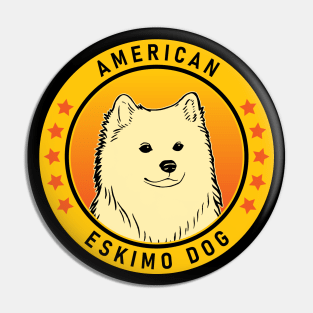 American Eskimo Dog Portrait Pin