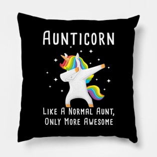 Aunticorn Like A Normal Aunt, Only More Awesome T-shirt For Aunti Unicorn Pillow