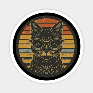 Cute cat wearing glasses Magnet