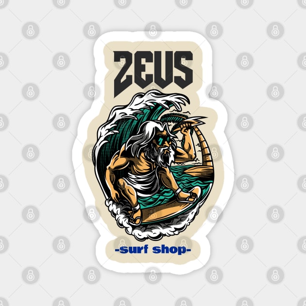 zeus surf shop Magnet by GttP