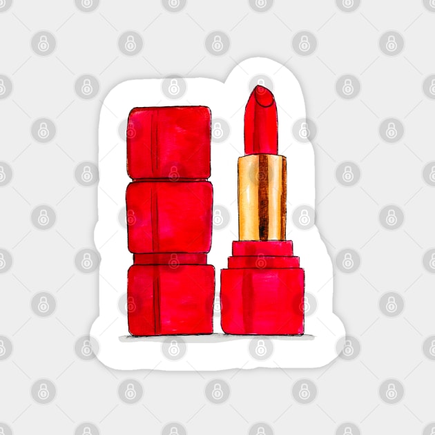 Red Lipstick Magnet by Svetlana Pelin