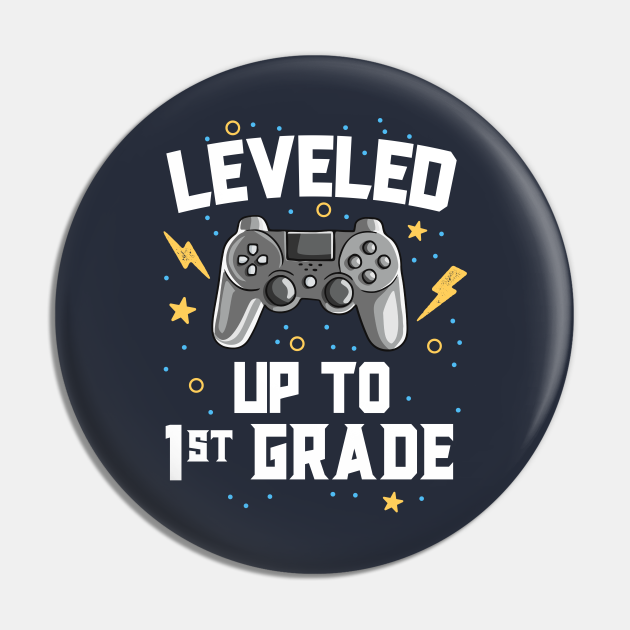 Leveled Up To 1st Grade Video Games Gamer School Kids Boys Gamer Kid