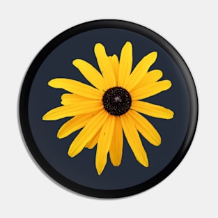 Black Eyed Susan Yellow Daisy Flower Circle Frame Pin