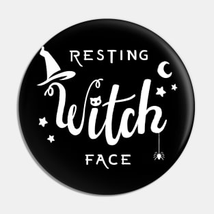 Resting Witch Face Pin