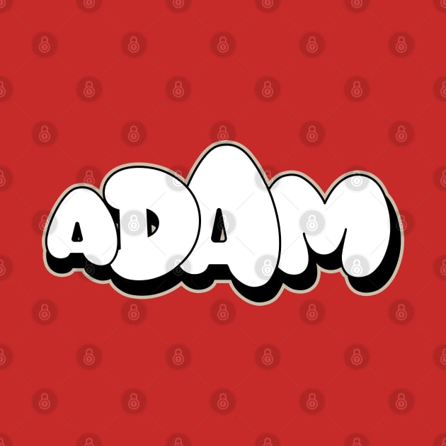 ADAM name graffiti writing bubble letters style by Love Wild Letters