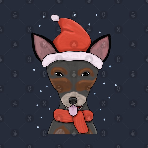 Christmas rat terrier by Antiope