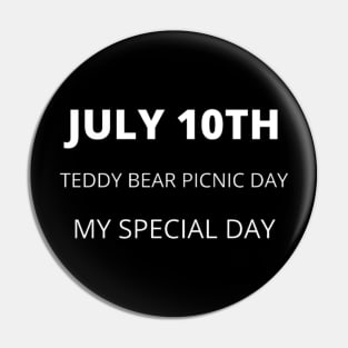 July 10th birthday, special day and the other holidays of the day. Pin