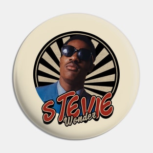Vintage 80s Stevie Wonder Pin