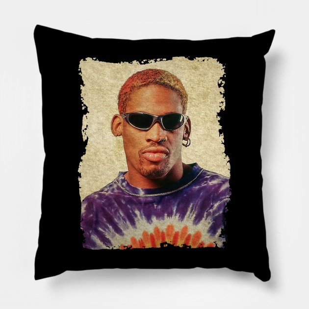 Dennis Rodman Was The Goat Pillow by Omeshshopart