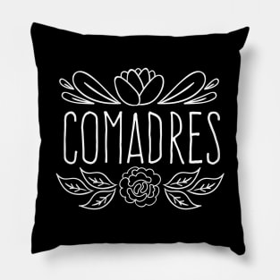 Comadres - white design Pillow