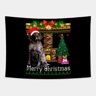 Ugly Christmas Sweater German Shorthaired Pointer Tapestry