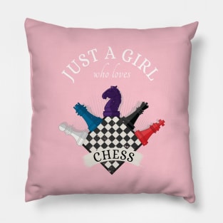 Just A Girl Who Loves Chess Pillow