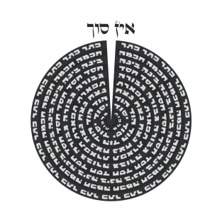Kabbalistic Creation - Hebrew Sefirot Monochromatic Black & White T-Shirt