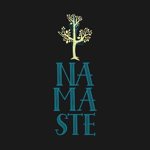 Namaste Tree OF Life Yoga Design by New East 