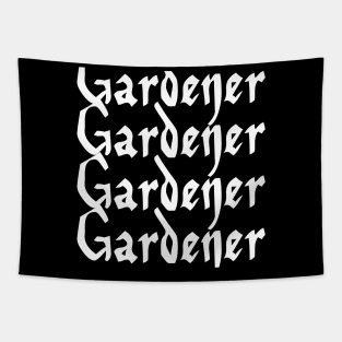 Gardener typographic designed apparel home accessories, mugs, hoods, sweaters Tapestry