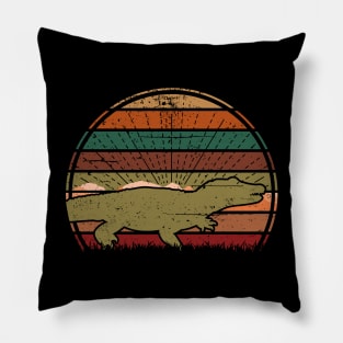 Alligator Sunset Pillow