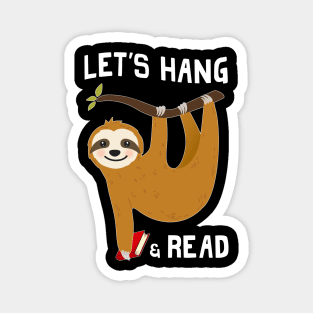 Sloth Teacher Librarian Bookworm Magnet