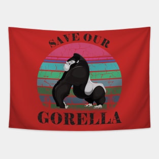 save our gorella Tapestry