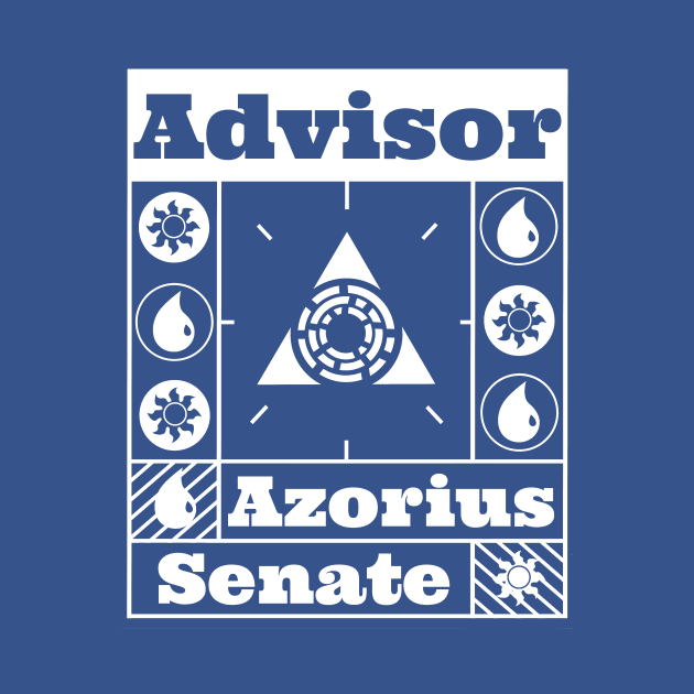 Azorius Senate | Advisor | MTG Guild White on Blue Design by ChristophZombie