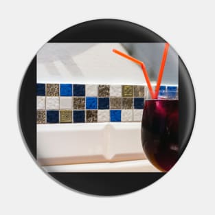 Glass of red wine Pin