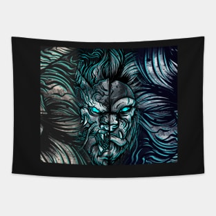 DRAGON VS LION Tapestry